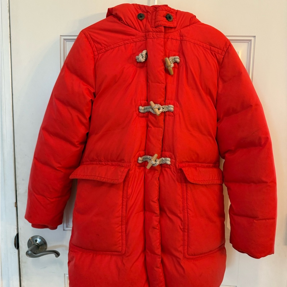 J. Crew Kids Bright Red Puffer Coat
